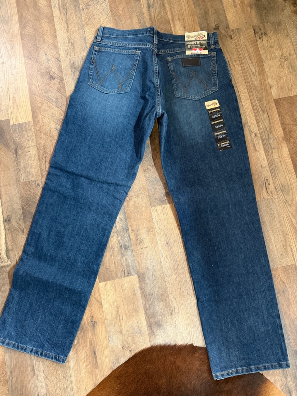 Wrangler Men’s Straight Leg Jeans in Blue Denim